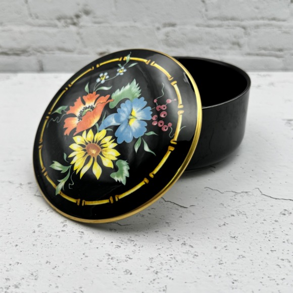 Villeroy & Boch Other - Villeroy & Boch Xenia Black Floral Trinket Box Vitro-Porcelaine Luxembourg